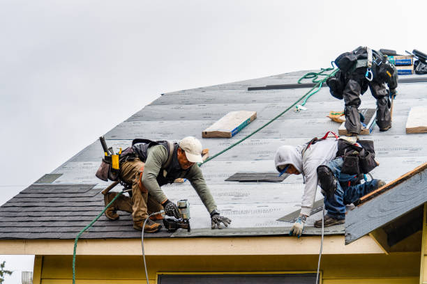 Professional Gutter Installation technician working in Jamestown, VA